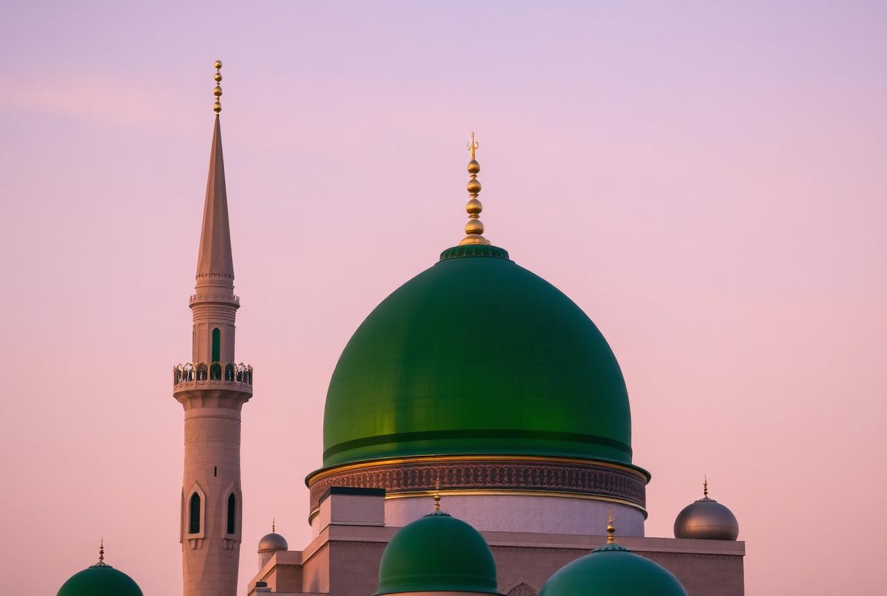القبة الخضراء بالمسجد النبوي